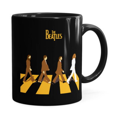 Caneca The Beatles Abbey Road Black Preta