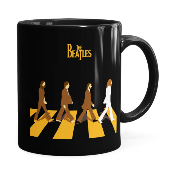Caneca The Beatles Abbey Road Black Preta