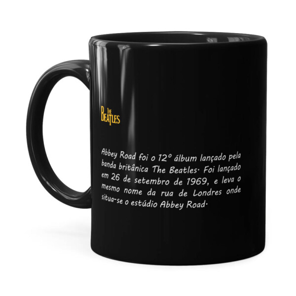 Caneca The Beatles Abbey Road Black Preta