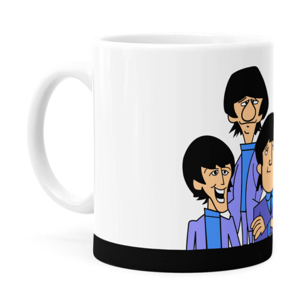 Caneca The Beatles Cartoon Branca
