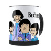 Caneca The Beatles Cartoon Preta