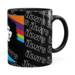 Caneca The Doors Jim Morrison Poster Colors Preta