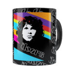 Caneca The Doors Jim Morrison Poster Colors Preta
