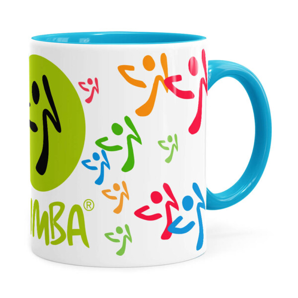Caneca Zumba Azul Claro