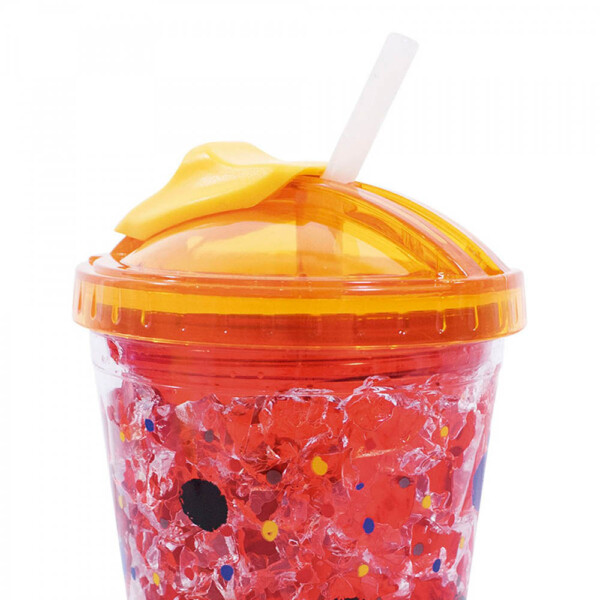 Copo Mickey Com Tampa E Canudo Com Gel Congelante 450ml