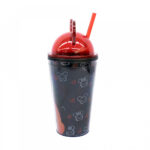Copo Mickey e Minnie Com Canudo E Orelhas Tsum Tsum 450ml