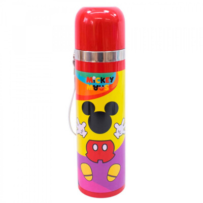 Garrafa Mickey Térmica Formato 500ml 90 Anos