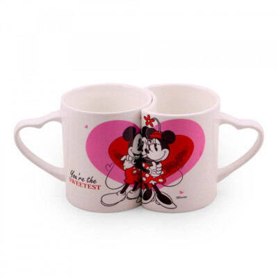 Conjunto Canecas Amor Mickey e Minnie Branca
