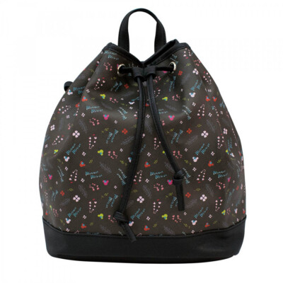Mochila Minnie Preta Floral