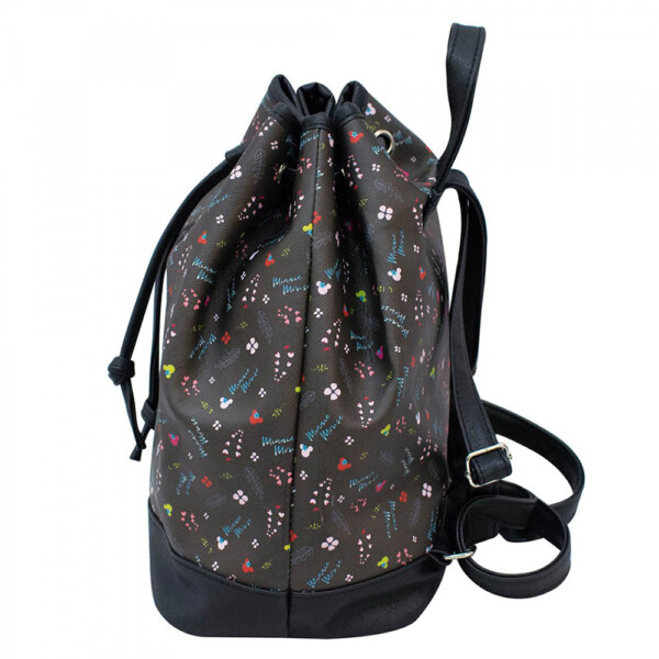 Mochila Minnie Preta Floral