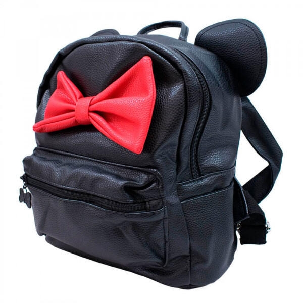 Mochila Minnie Preta Laço
