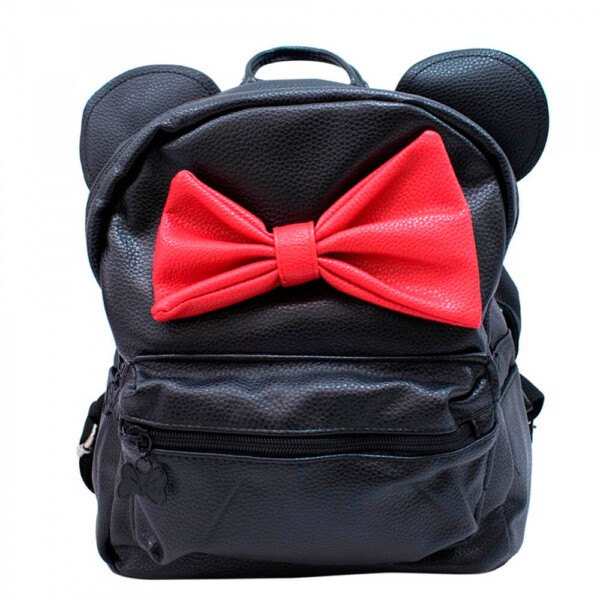 Mochila Minnie Preta Laço