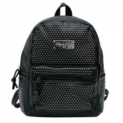 Mochila Minnie Preta Rebites