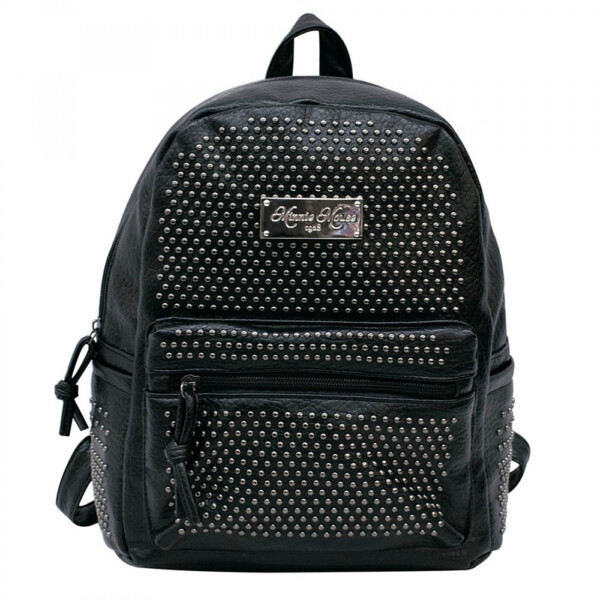 Mochila Minnie Preta Rebites