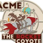 Placa Coyote Acme The Rocket Metal 35cm