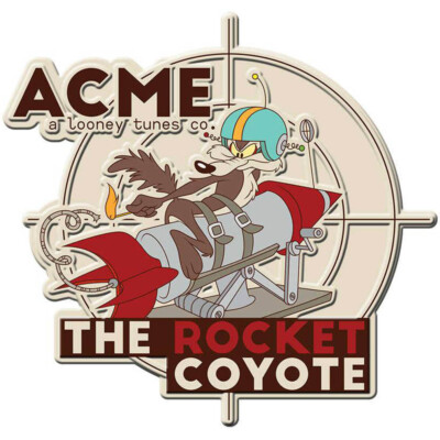Placa Coyote Acme The Rocket Metal 35cm