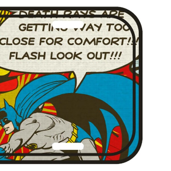 Placa Decorativa Batman E Superman Bam 30×15