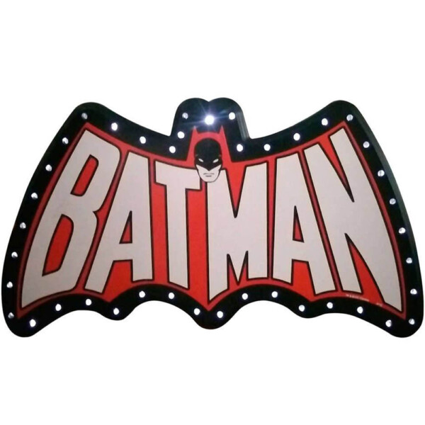 Placa Decorativa Batman Led 66x33cm