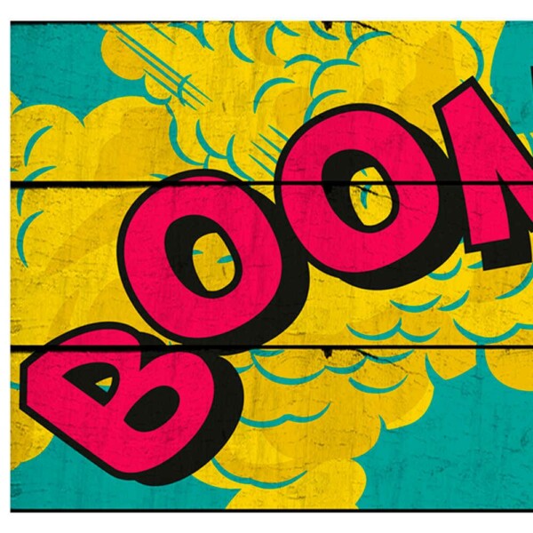 Placa Decorativa Dc Comics Big Boom Madeira