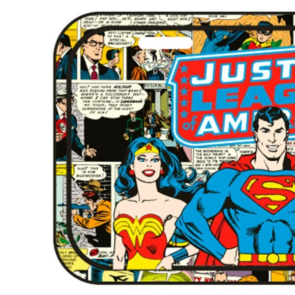 Placa Decorativa Liga Da Justiça Hq Metal 30x15cm