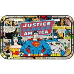 Placa Decorativa Liga Da Justiça Hq Metal 30x15cm
