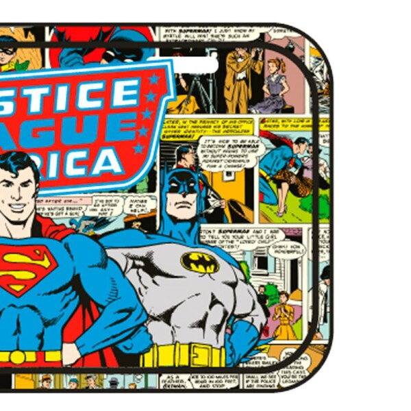 Placa Decorativa Liga Da Justiça Hq Metal 30x15cm