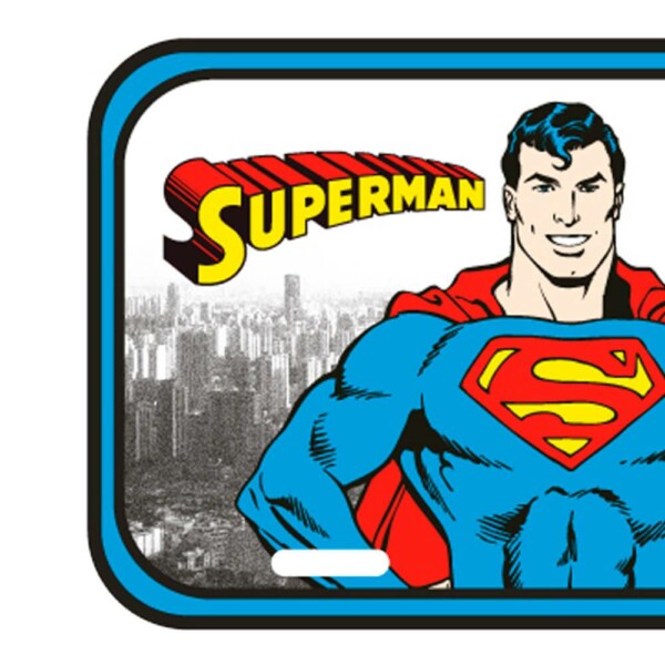 Placa Decorativa Superman Detroit City 30x15cm