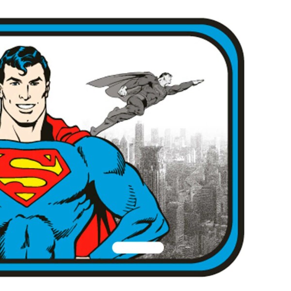 Placa Decorativa Superman Detroit City 30x15cm