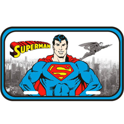 Placa Decorativa Superman Detroit City 30x15cm