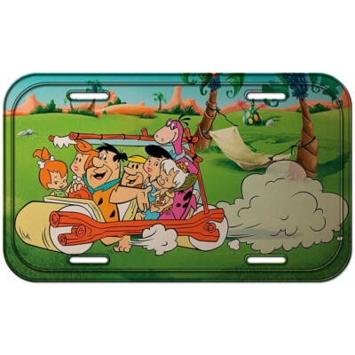 Placa Flintstones The Family Riding 30x15cm