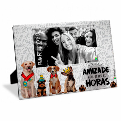 Porta Retrato Amizade Cachorrinhos 10×15