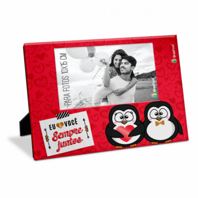 Porta Retrato Amor Sempre Juntos Pinguim 10x15