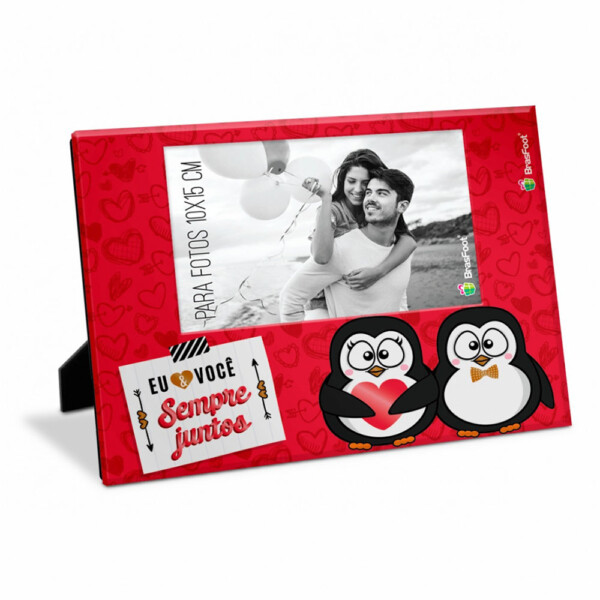 Porta Retrato Amor Sempre Juntos Pinguim 10×15