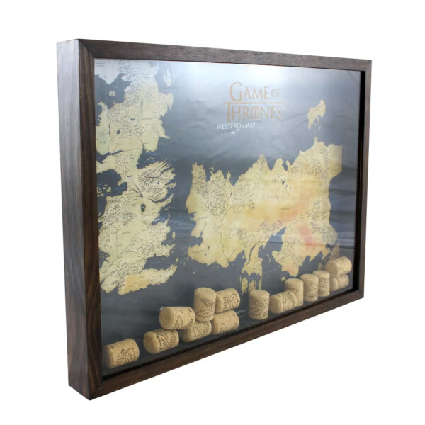 Quadro Rolha Game Of Thrones Em Madeira 33x33cm