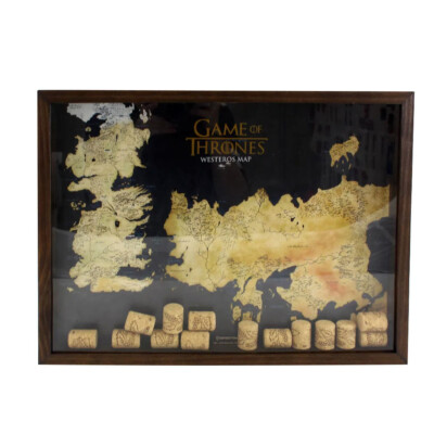 Quadro Rolha Game Of Thrones Em Madeira 33x33cm