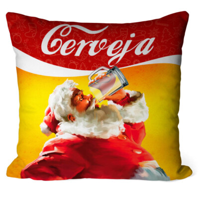 Almofada Natal Papai Noel Cerveja