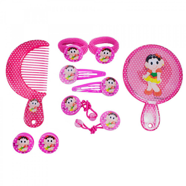 Bolsinha Magali Princesa Com Acessórios Para Cabelo Rosa