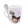 Caneca De Porcelana Mickey Com Colher E Minnie Tsum Tsum 310ml