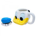 Caneca 3D Pato Donald Rosto Porcelana 470ml