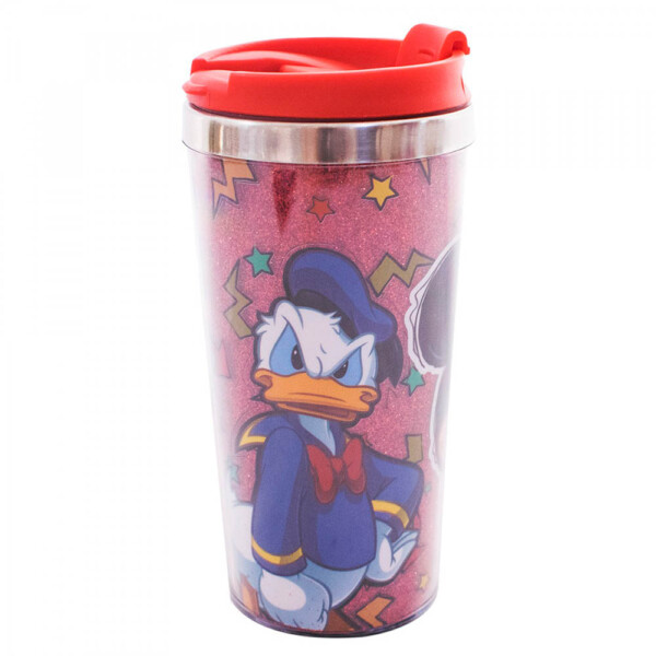 Copo Térmico Mickey Vermelho Com Tampa Sorrisão 450ml