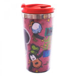 Copo Térmico Mickey Vermelho Com Tampa Sorrisão 450ml