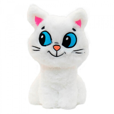 Gato Mingau Sentado De Pelúcia 20cm