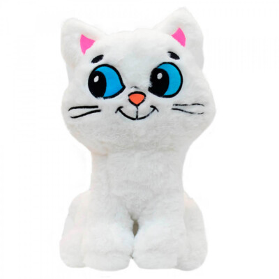 Gato Mingau Sentado De Pelúcia 30cm