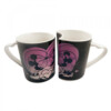 Conjunto De Canecas Amor Mickey e Minnie De Porcelana Preta