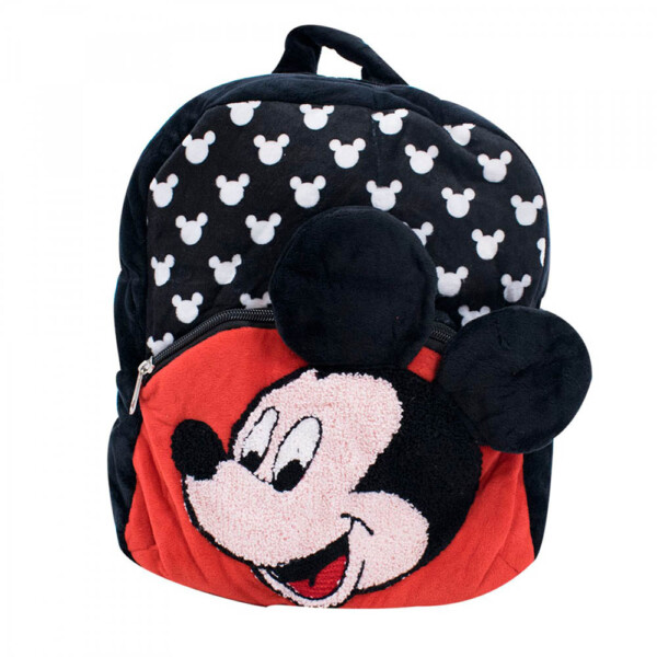 Mochila Mickey Infantil Preto Pelúcia