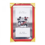 Porta Retrato Mickey e Minnie Espelho Moldura Vermelha Para 2 Fotos