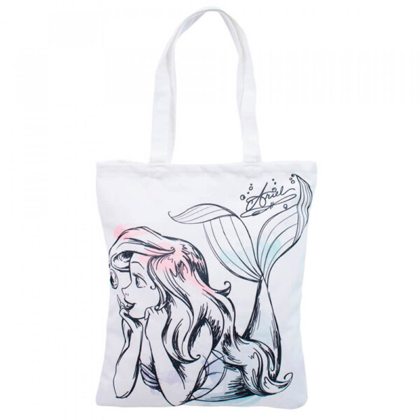 Bolsa Branca Sereia Ariel 40x34cm