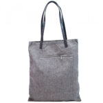 Bolsa Minnie Cinza Entrelaçada Mandala 38x32cm