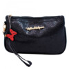 Bolsa Minnie Mão Preta Brilhante 14x21cm