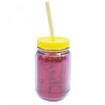 Caneca Flash Com Tampa E Canudo 420ml